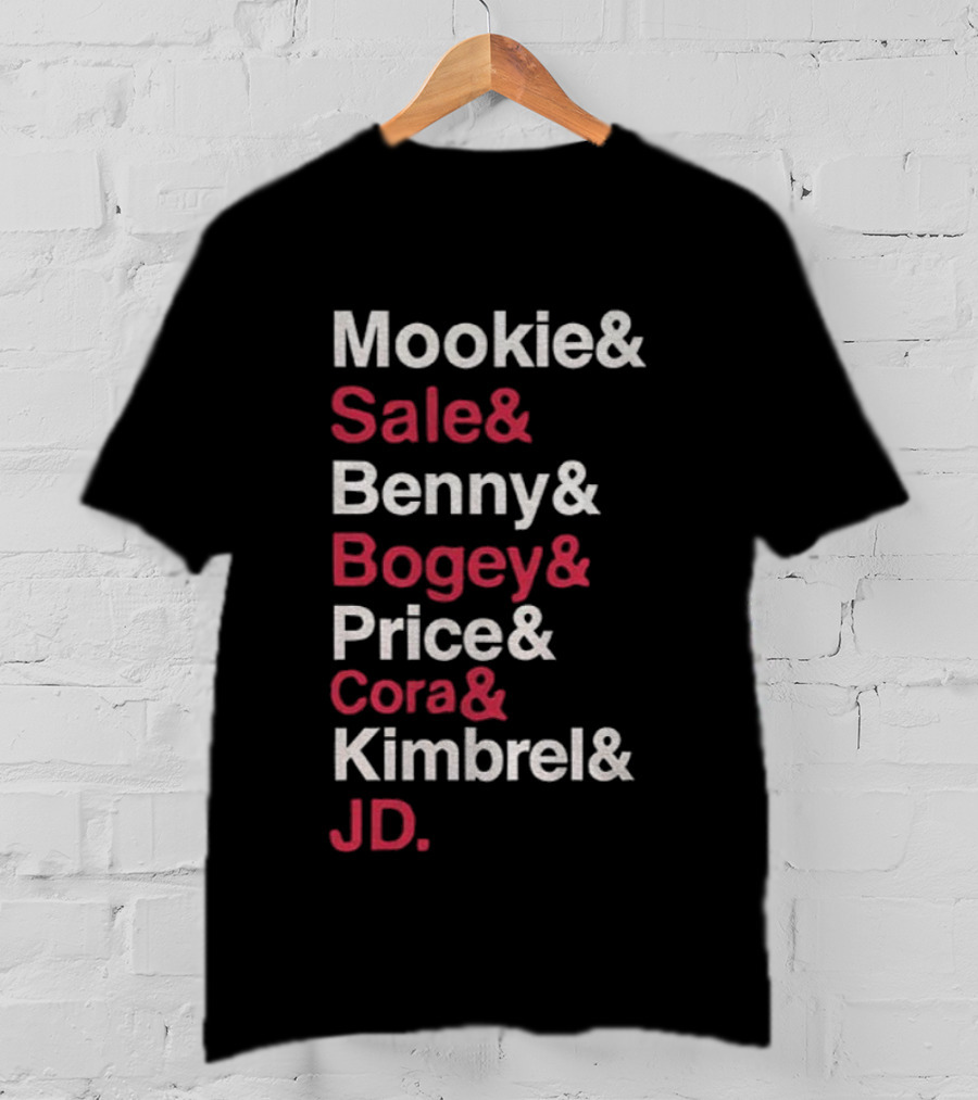 Mookie Sale Benny Bogey Price Cora Kimbrel JD Team Roster Collaboration T-Shirt