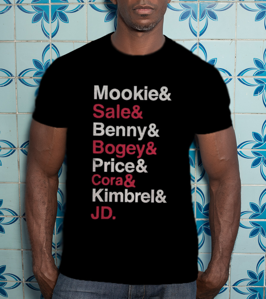 Mookie Sale Benny Bogey Price Cora Kimbrel JD Team Roster Collaboration T-Shirt