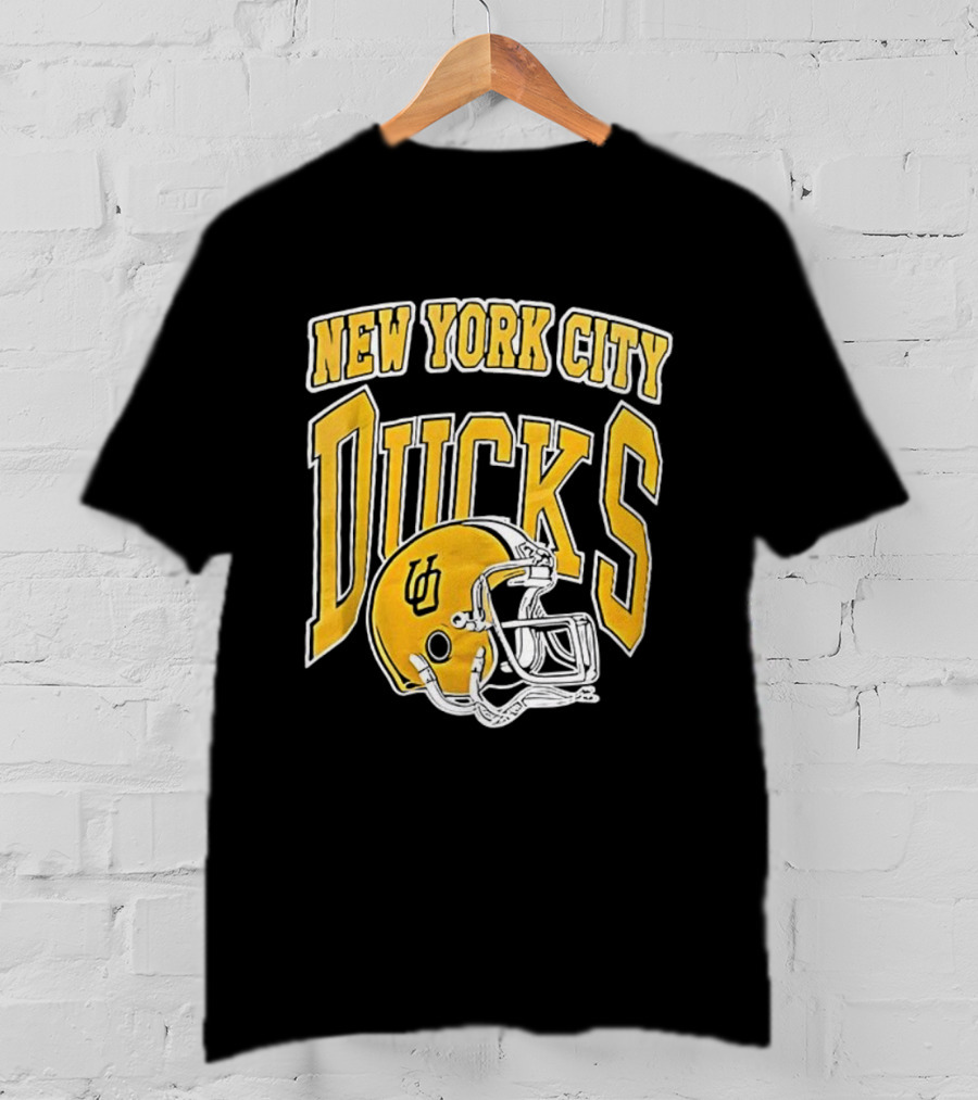 New York City Ducks Football Helmet Graphic T-Shirt