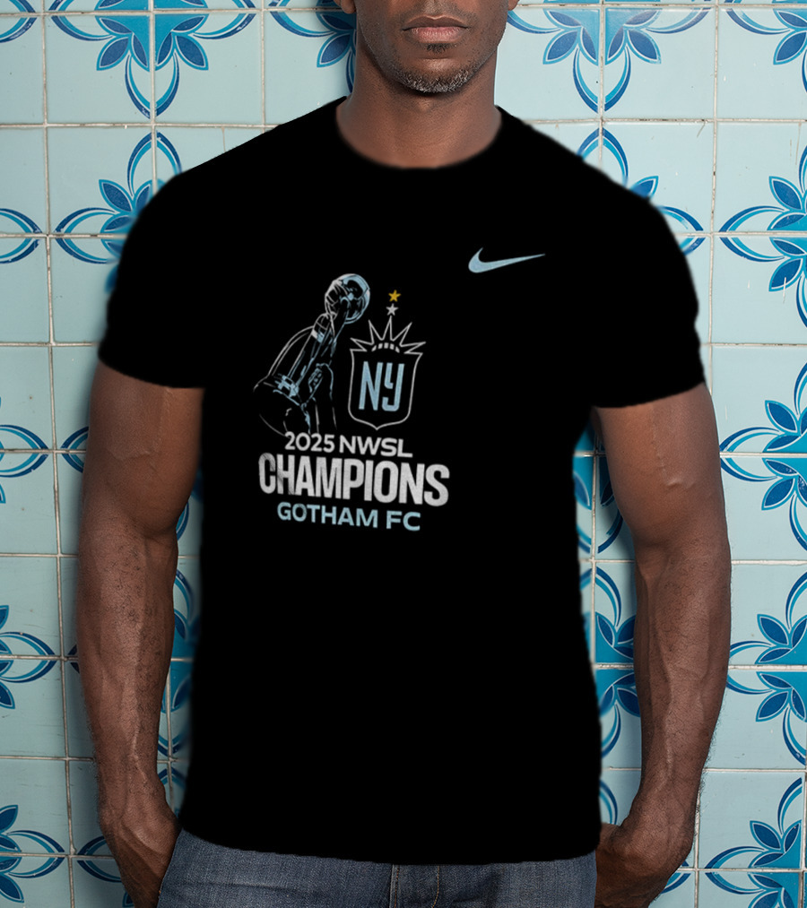 2025 NWSL Champions NJ Gotham FC New Jersey Soccer Victory T-Shirt