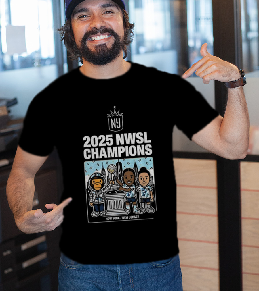 NJ NY Gotham FC X BAPE 2025 NWSL Champions Victory Celebration New York New Jersey T-Shirt