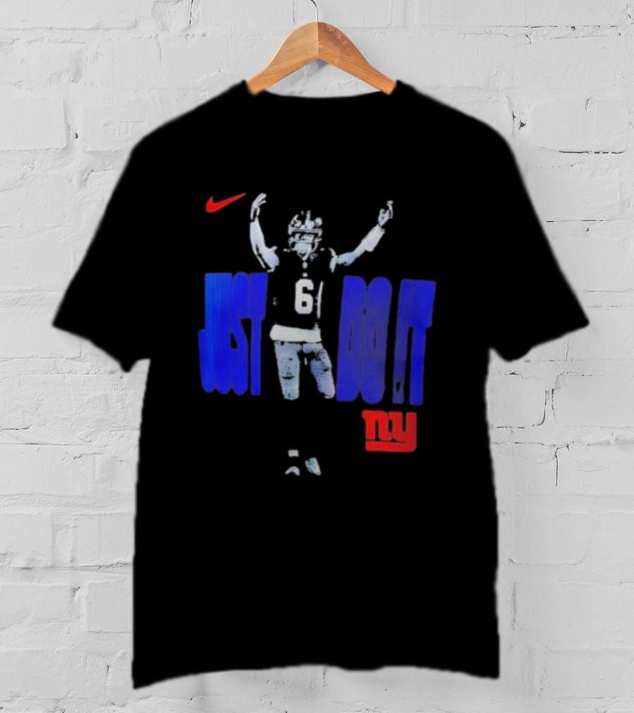 Jaxson Dart New York Giants Nike Just Do It 61 NY T-Shirt
