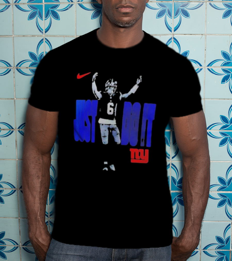 Jaxson Dart New York Giants Nike Just Do It 61 NY T-Shirt
