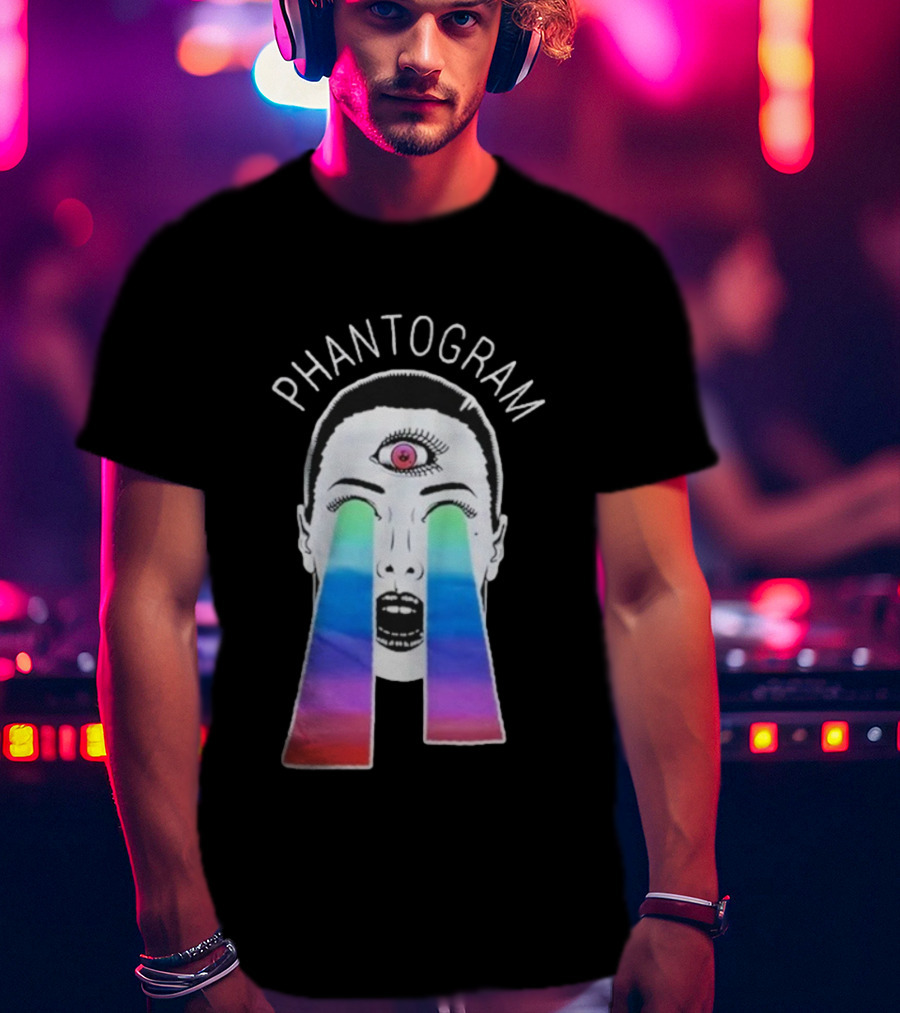 Phantogram Psychedelic Laser Eyes Third Eye Design T-Shirt