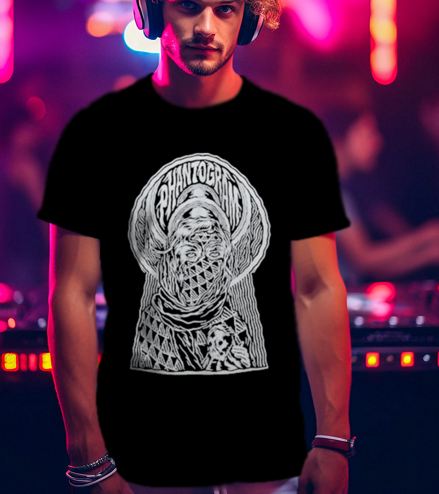 Phantogram Tom Newell Triangular Pattern Optical Illusion T-Shirt