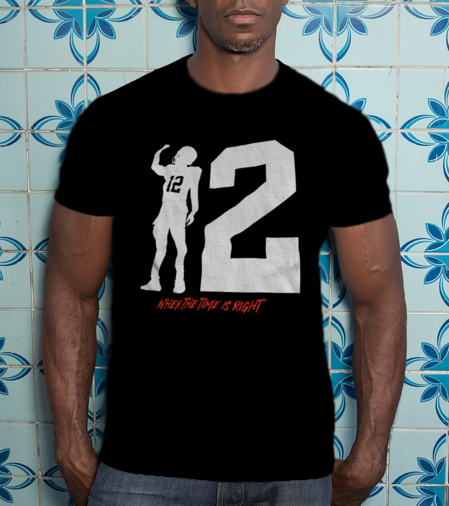 Shedeur Sanders 12 Cleveland Browns When The Time Is Right NFL Football 2025 T-Shirt