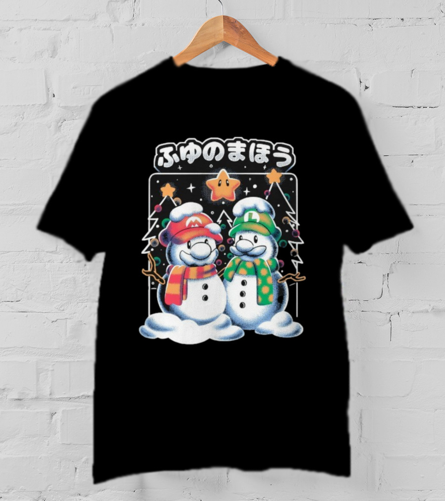 Mario Luigi Fuyu No Maho Christmas Snowman Magic T-Shirt