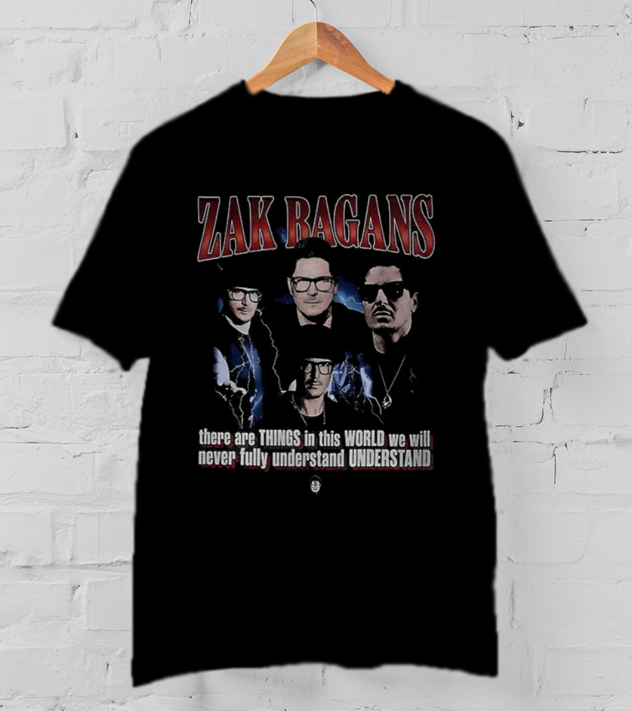 Zak Bagans Paranormal Investigations Bold Text Design T-Shirt