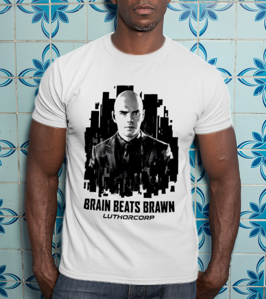 Brain Beats Brawn Luthorcorp Lex Luthor Villain Silhouette T-Shirt