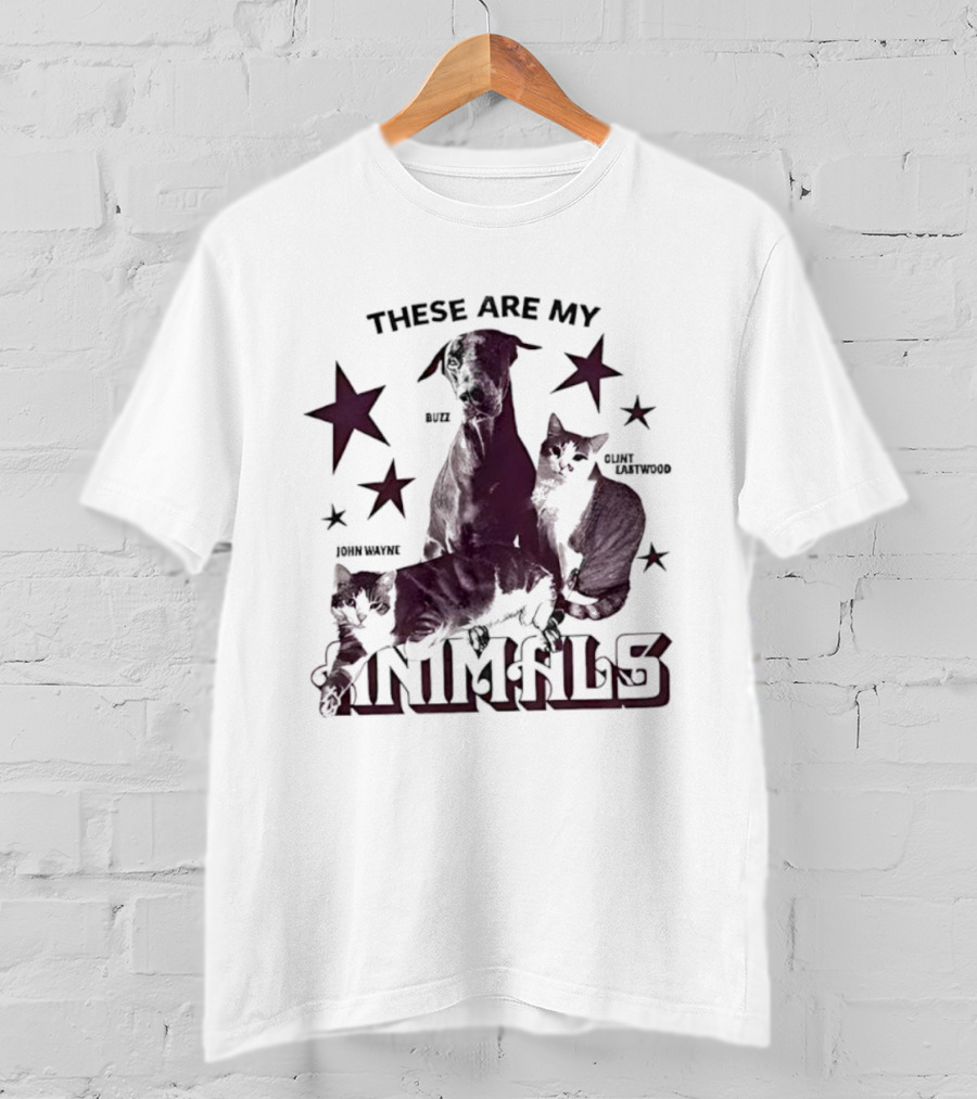These Are My Animals Buzz Clint Eastwood John Wayne Stars T-Shirt