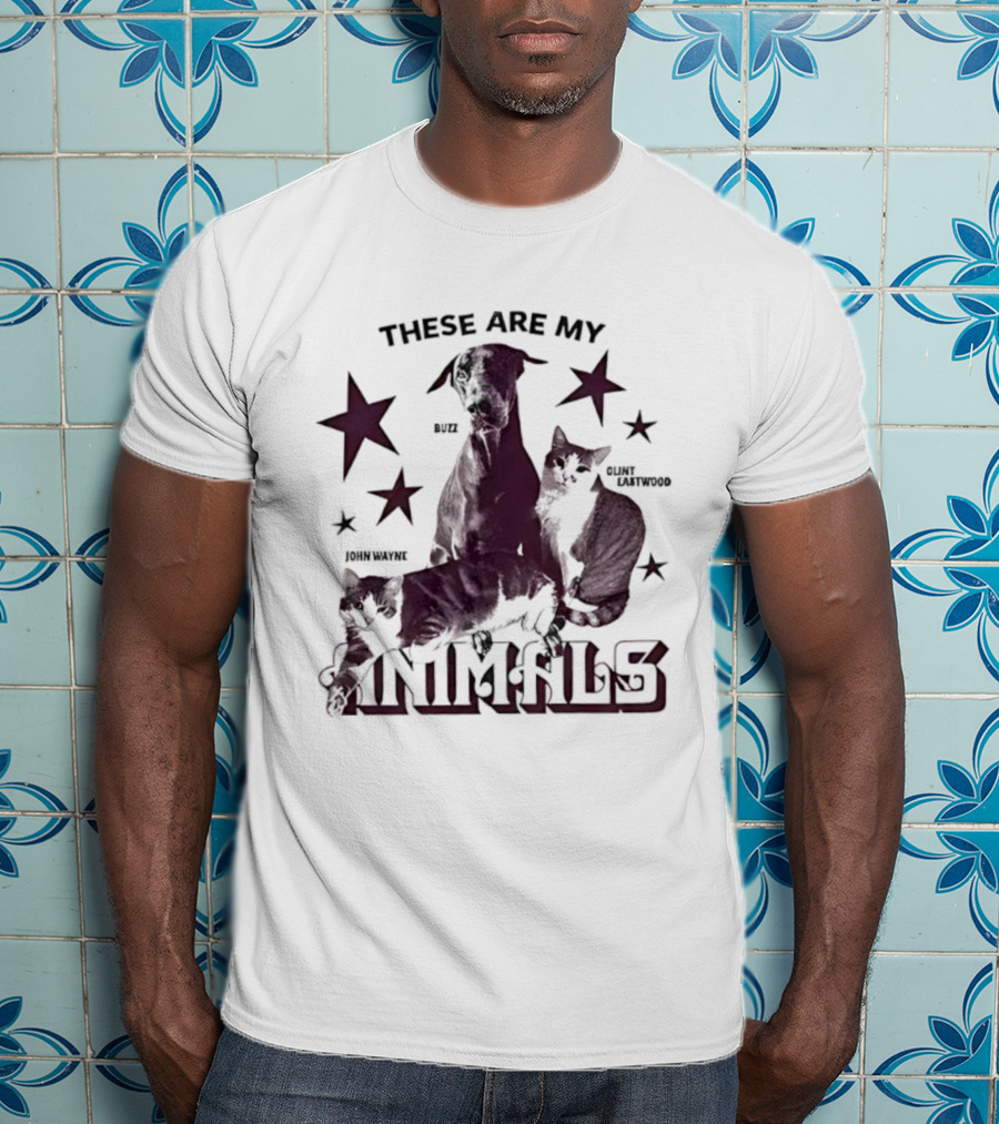These Are My Animals Buzz Clint Eastwood John Wayne Stars T-Shirt