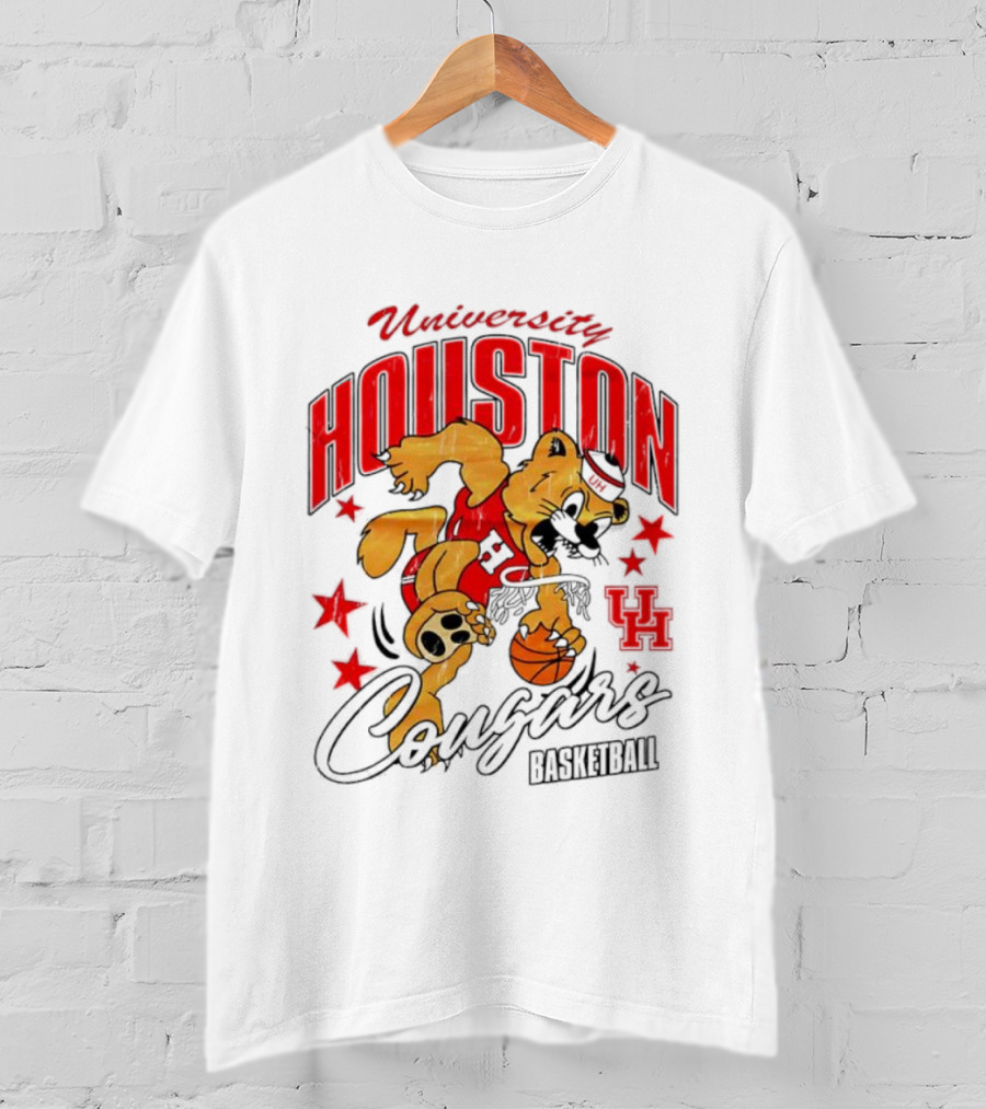 University Of Houston Cougars Basketball Mascot UH Stars T-Shirt