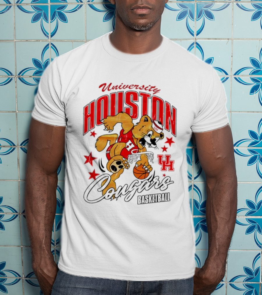 University Of Houston Cougars Basketball Mascot UH Stars T-Shirt