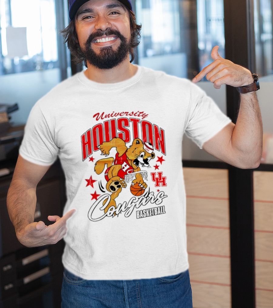 University Of Houston Cougars Basketball Mascot UH Stars T-Shirt