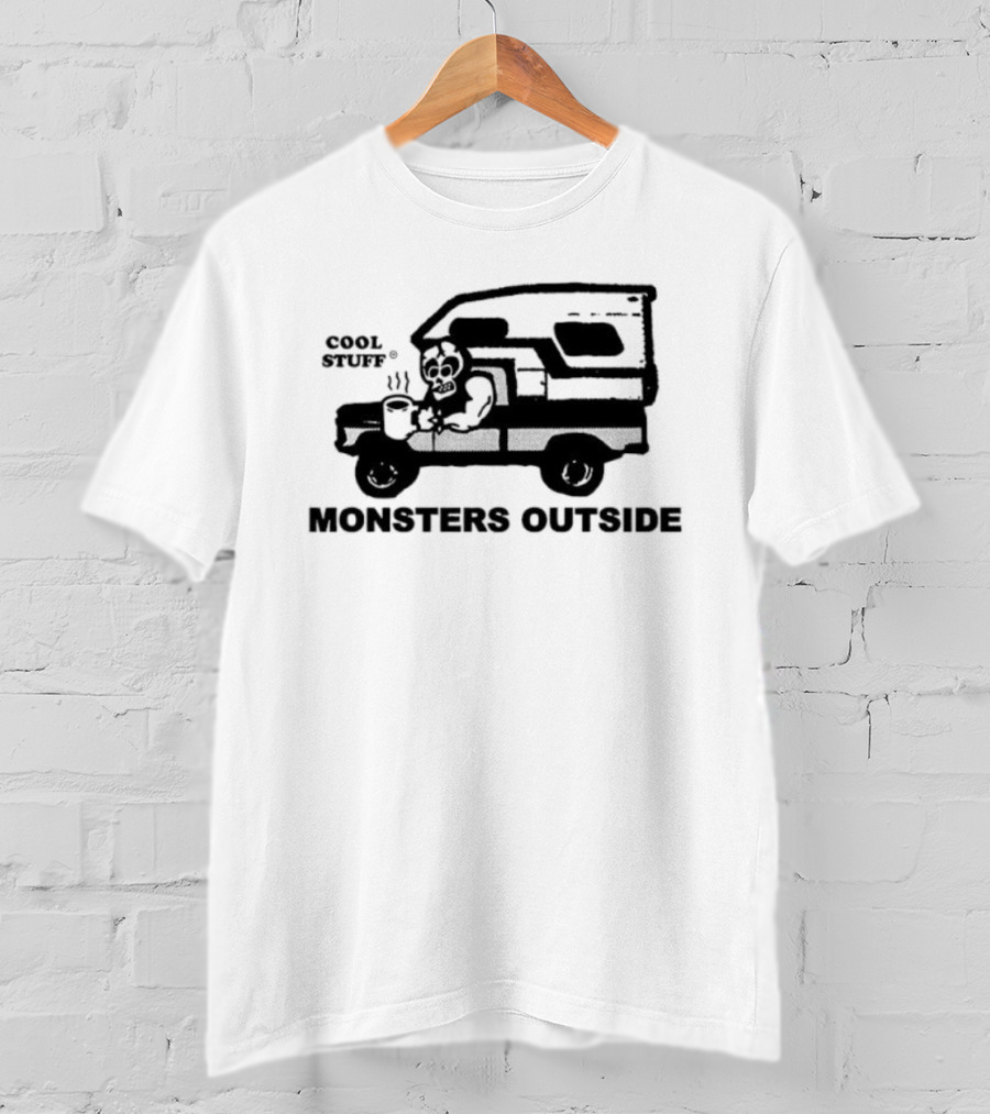 Cool Stuff Monsters Outside Cartoon Van Adventure T-Shirt