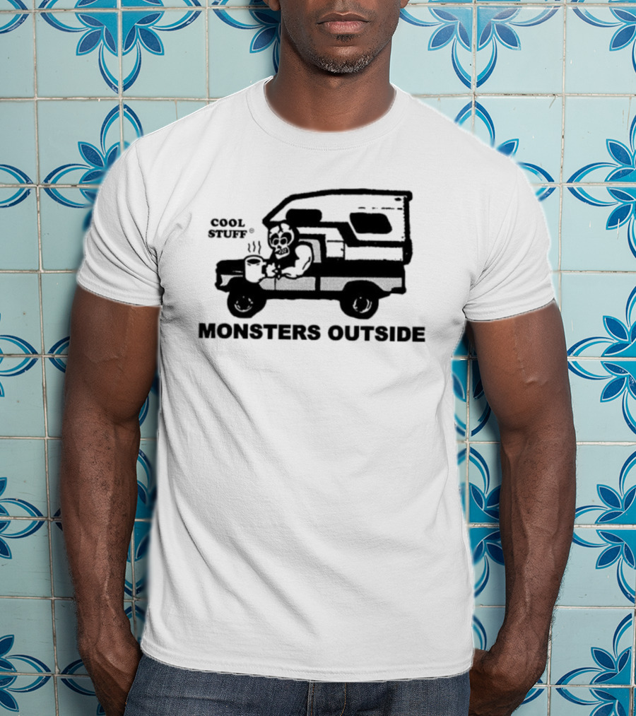 Cool Stuff Monsters Outside Cartoon Van Adventure T-Shirt