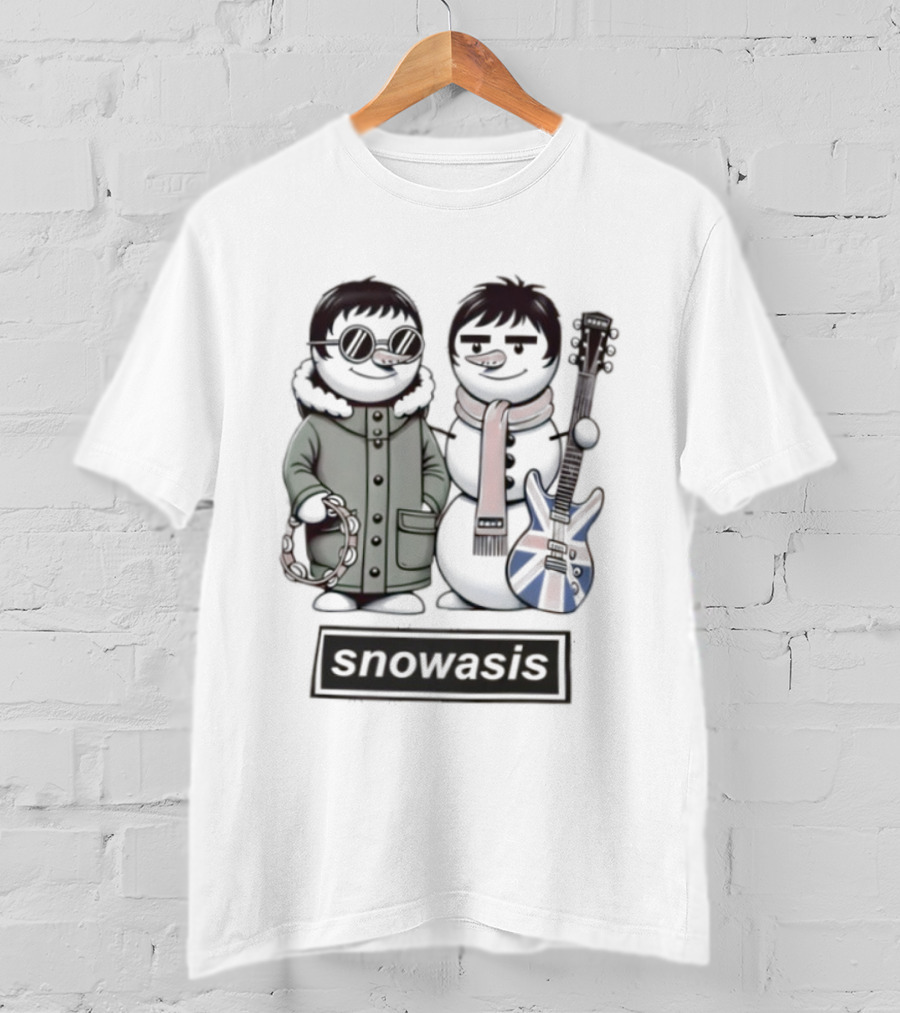 Snowasis Oasis Xmas Christmas Noel Rock Band Festive Holiday Sweater T-Shirt