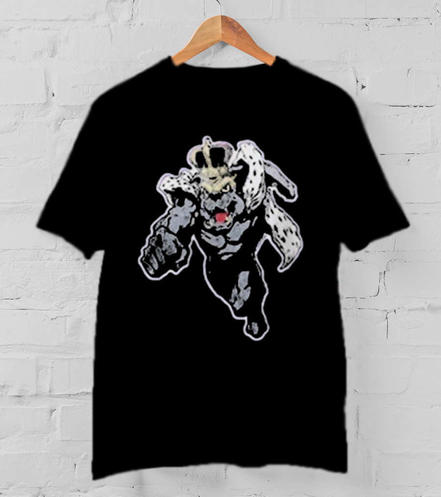 Coach Chesney James Madison Dukes JMU Marvel Super Hero Day Mascot King Bulldog Cape Crown T-Shirt