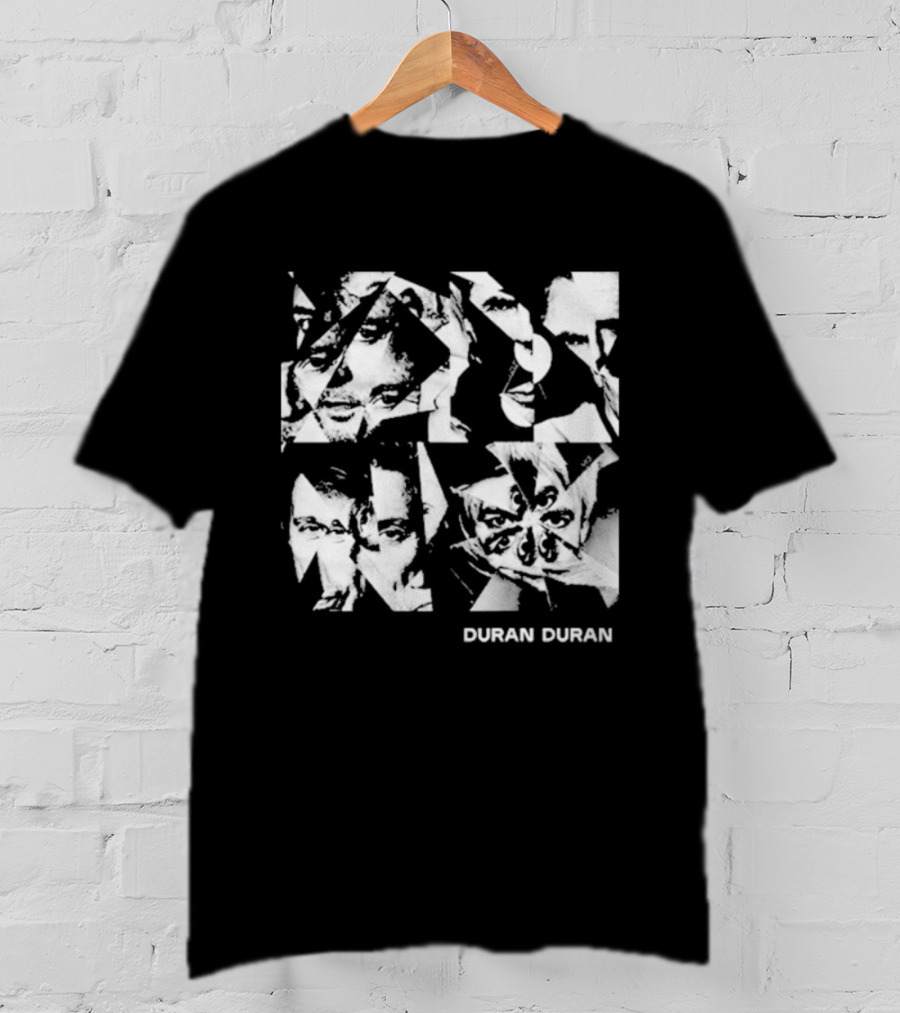 Duran Duran Mirror Collage Faces Band Name Retro Style T-Shirt