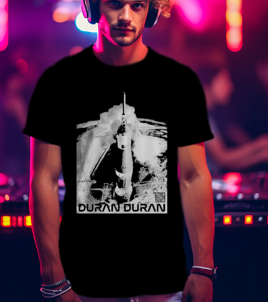 Duran Duran Rocket Launch Space Exploration Music Theme T-Shirt
