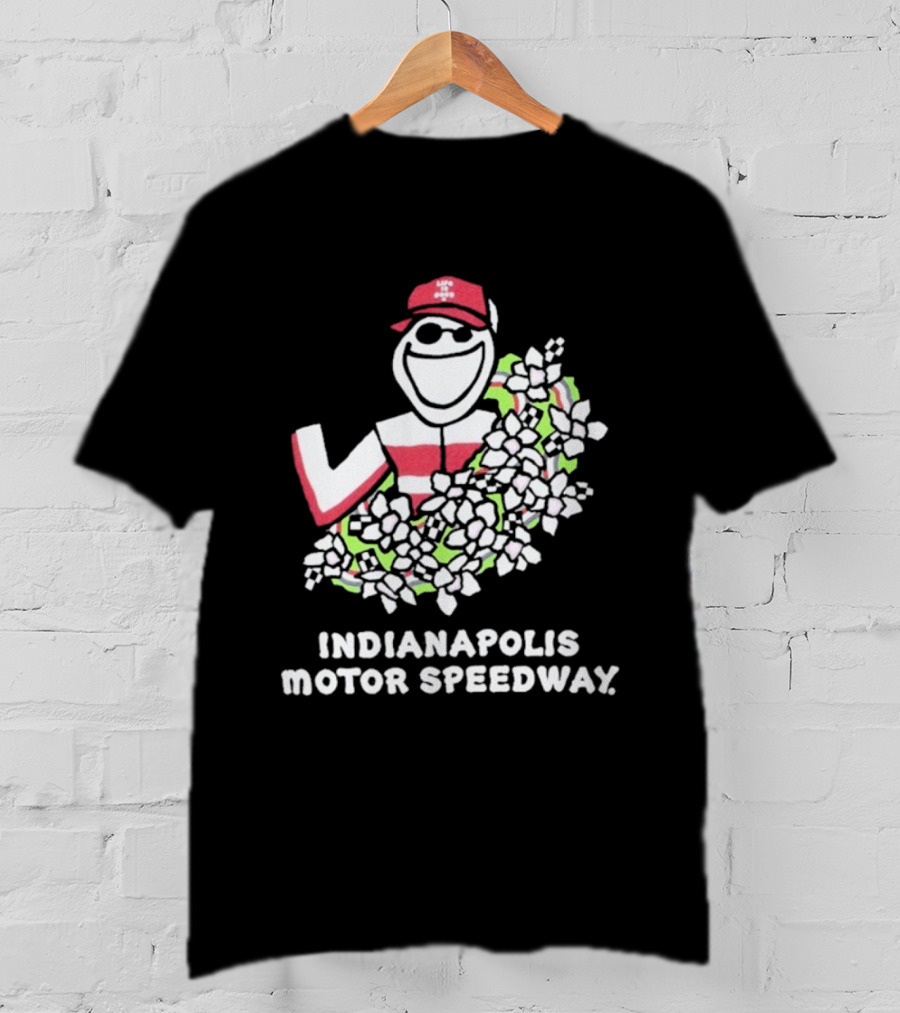 Indianapolis Motor Speedway Life Is Good Racing Wreath T-Shirt