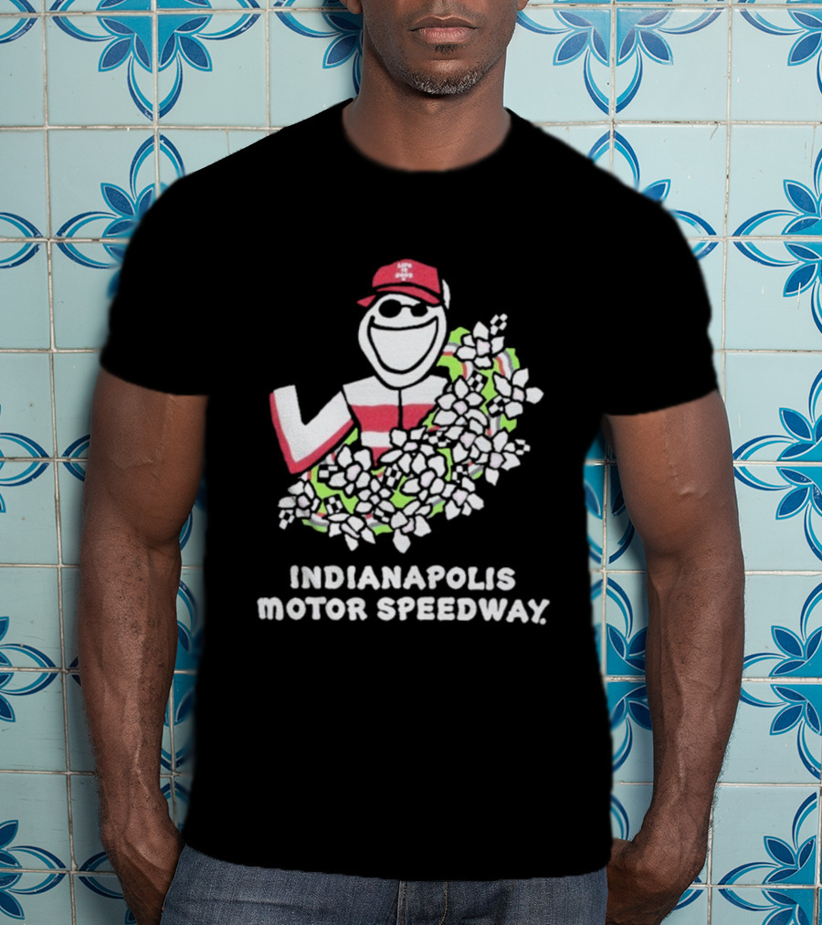 Indianapolis Motor Speedway Life Is Good Racing Wreath T-Shirt