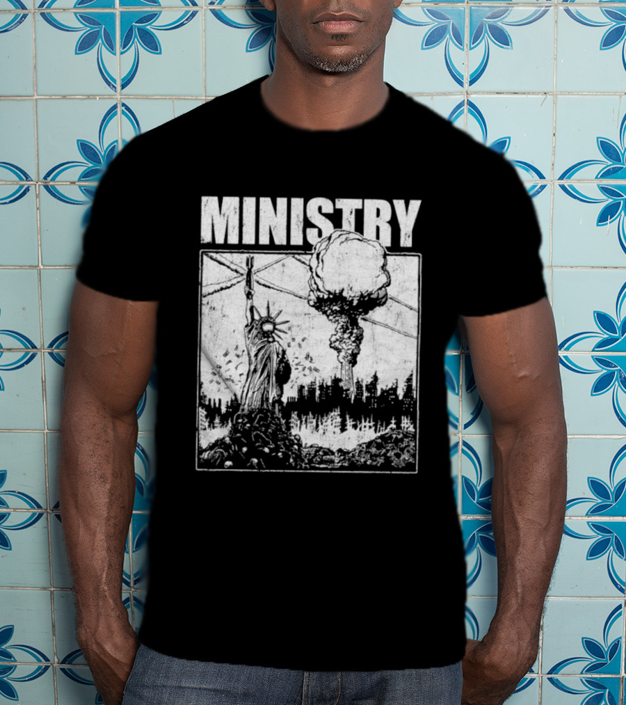 Ministry Nuclear Statue Of Misery Explosion T-Shirt
