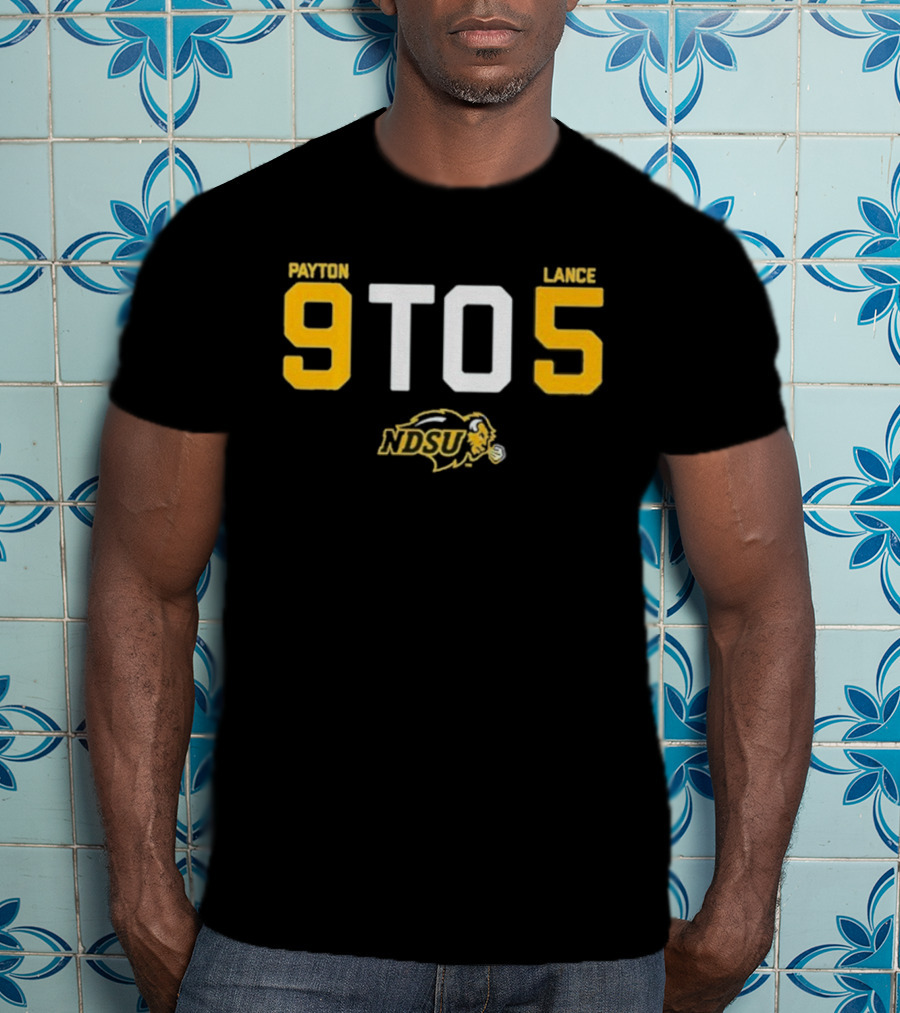 North Dakota State Bison NDSU 9 To 5 Payton Lance T-Shirt
