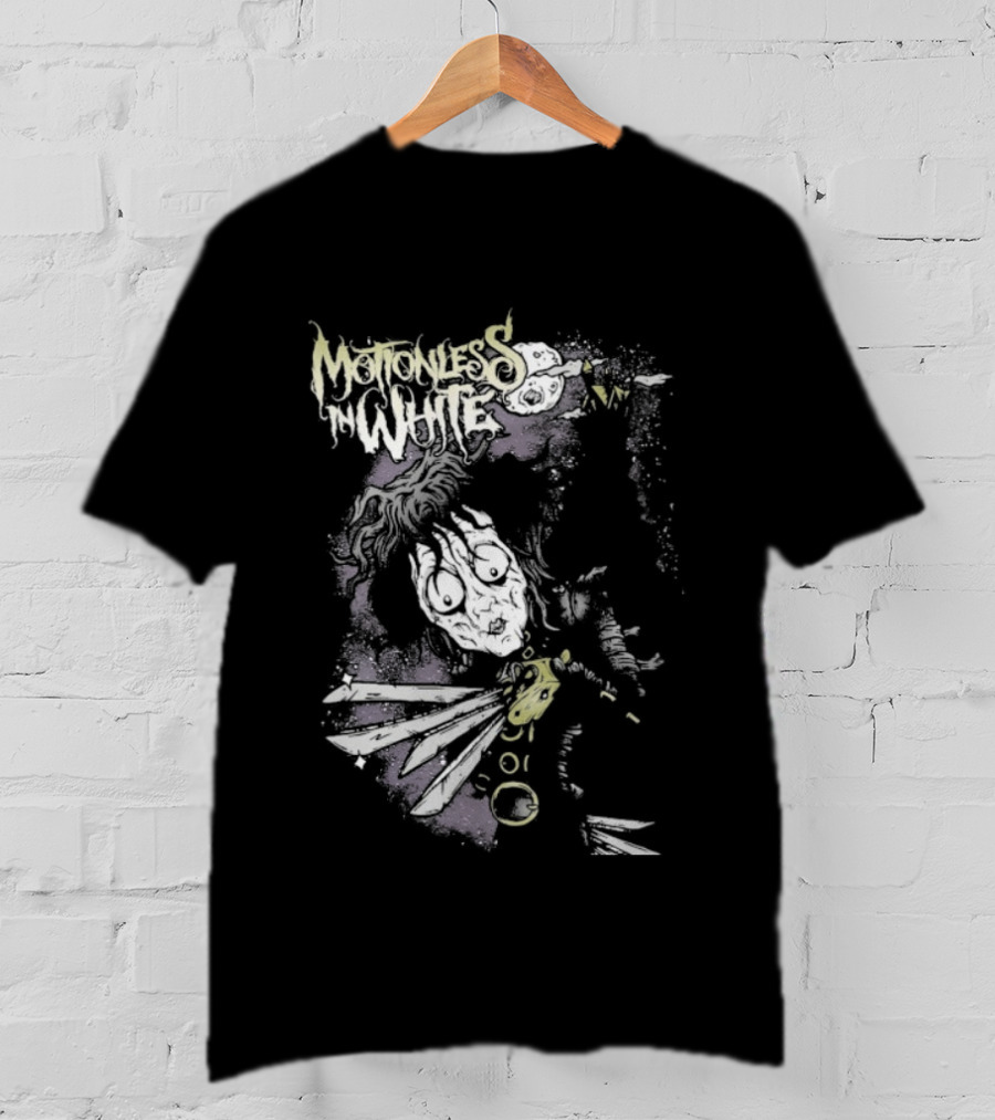 Motionless In White Edward Scissorhands Skeleton Punk Aesthetic T-Shirt