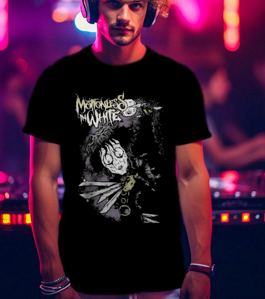 Motionless In White Edward Scissorhands Skeleton Punk Aesthetic T-Shirt