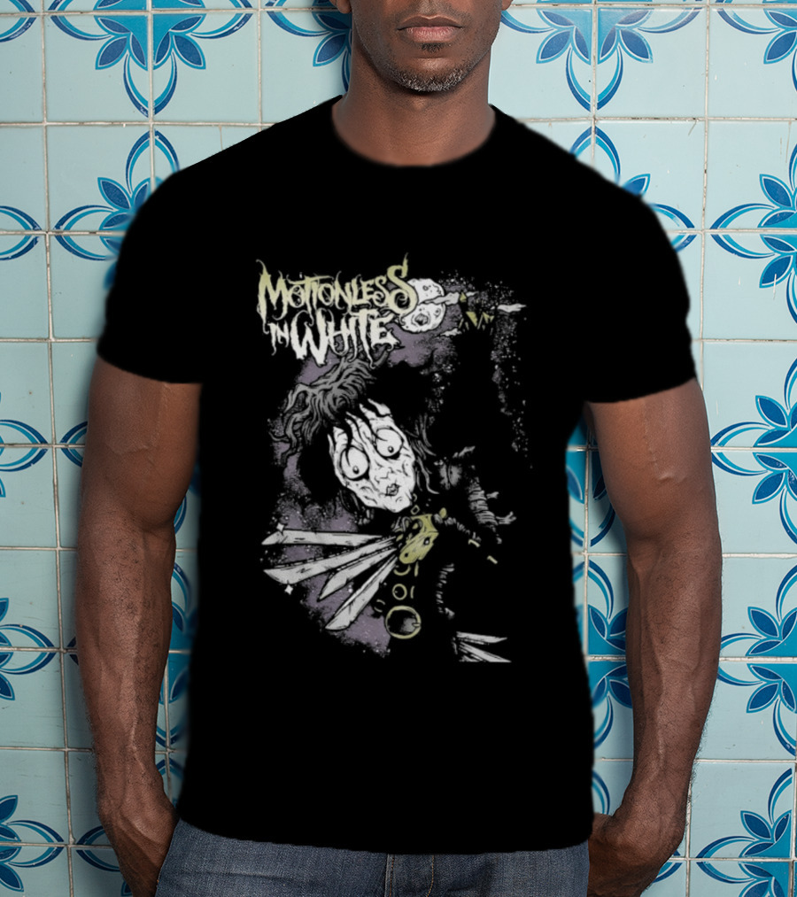 Motionless In White Edward Scissorhands Skeleton Punk Aesthetic T-Shirt