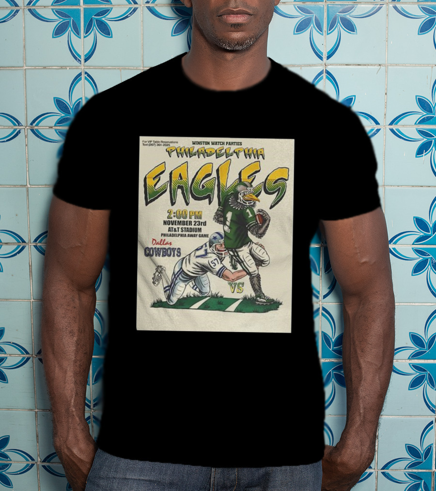 Philadelphia Eagles Vs Dallas Cowboys November 23 AT And Stadium Philadelphia Away Game T-Shirt