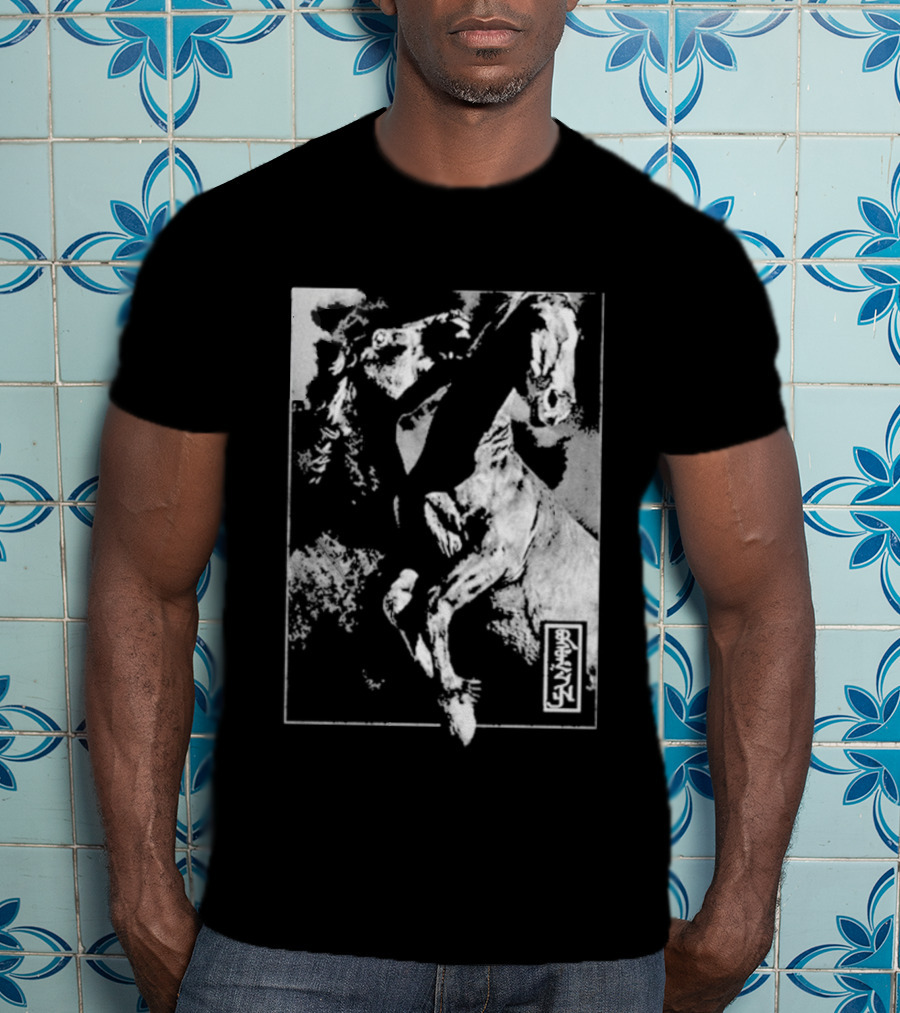 Rezn Horses Dynamic Equine Movement Black And White T-Shirt