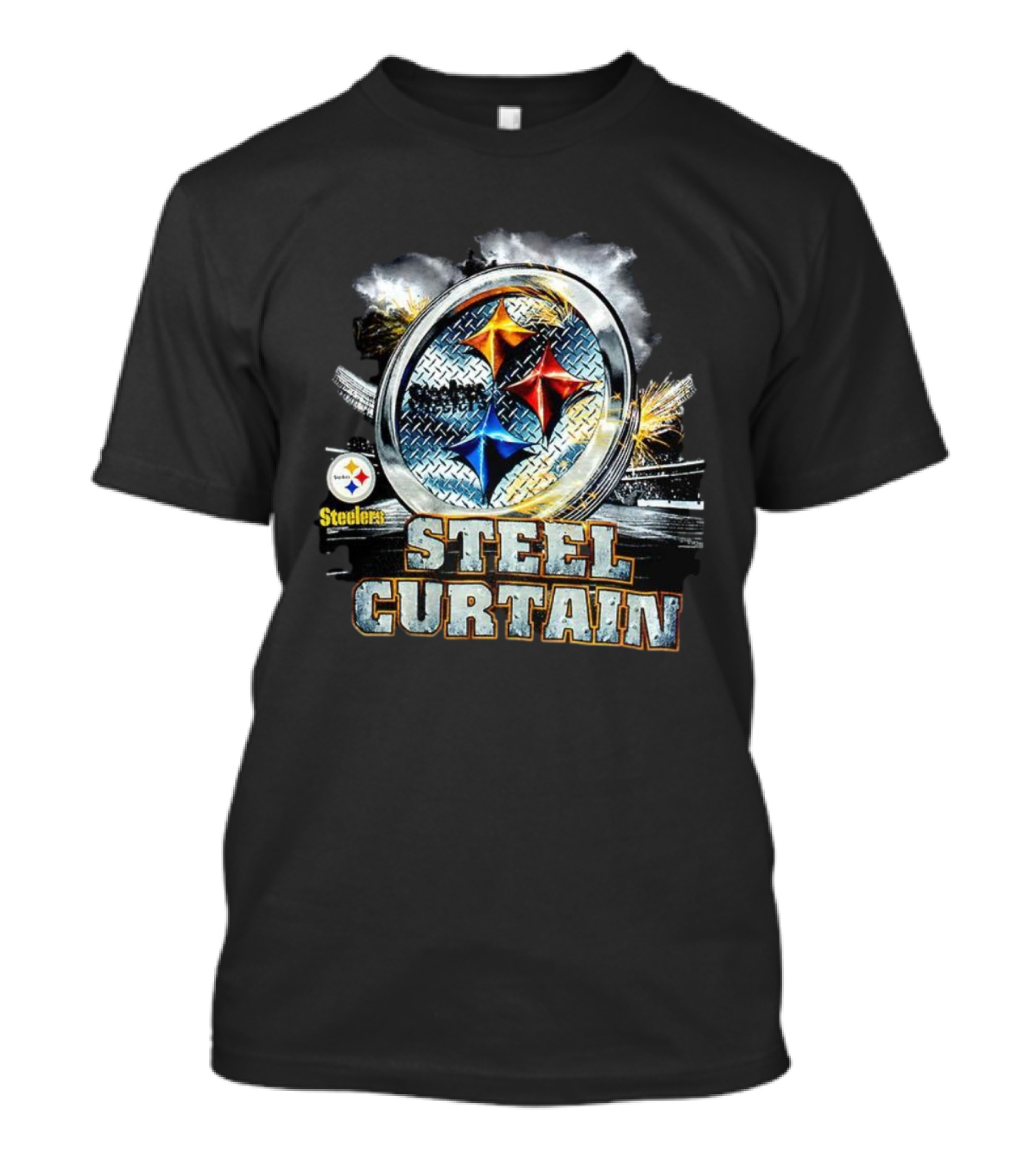 Pittsburgh Steelers Steelmark Steel Curtain NFL 2000s T-Shirt