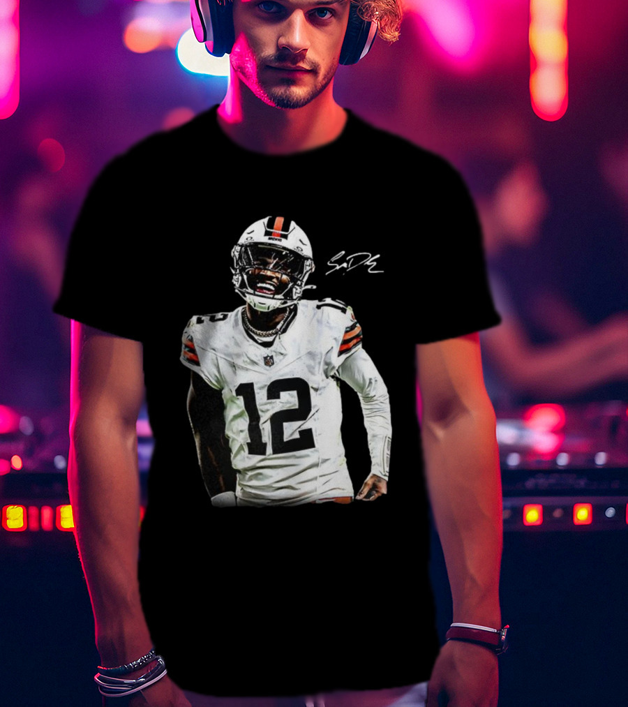 Cleveland Browns Shedeur Sanders Debut 12 Signature T-Shirt