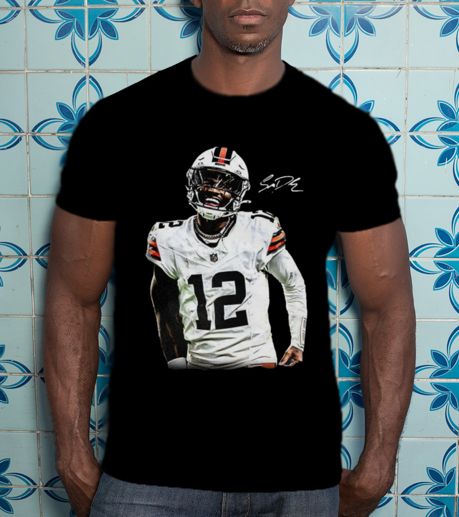Cleveland Browns Shedeur Sanders Debut 12 Signature T-Shirt