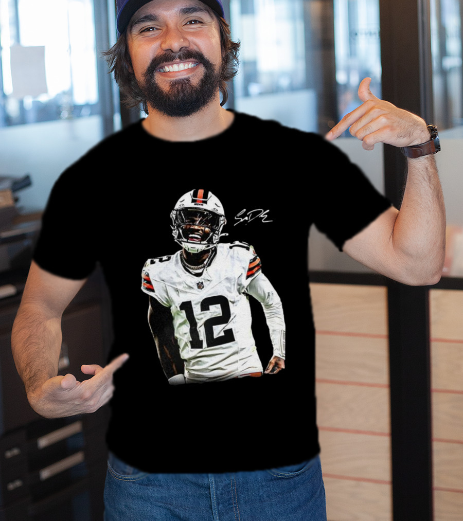Cleveland Browns Shedeur Sanders Debut 12 Signature T-Shirt
