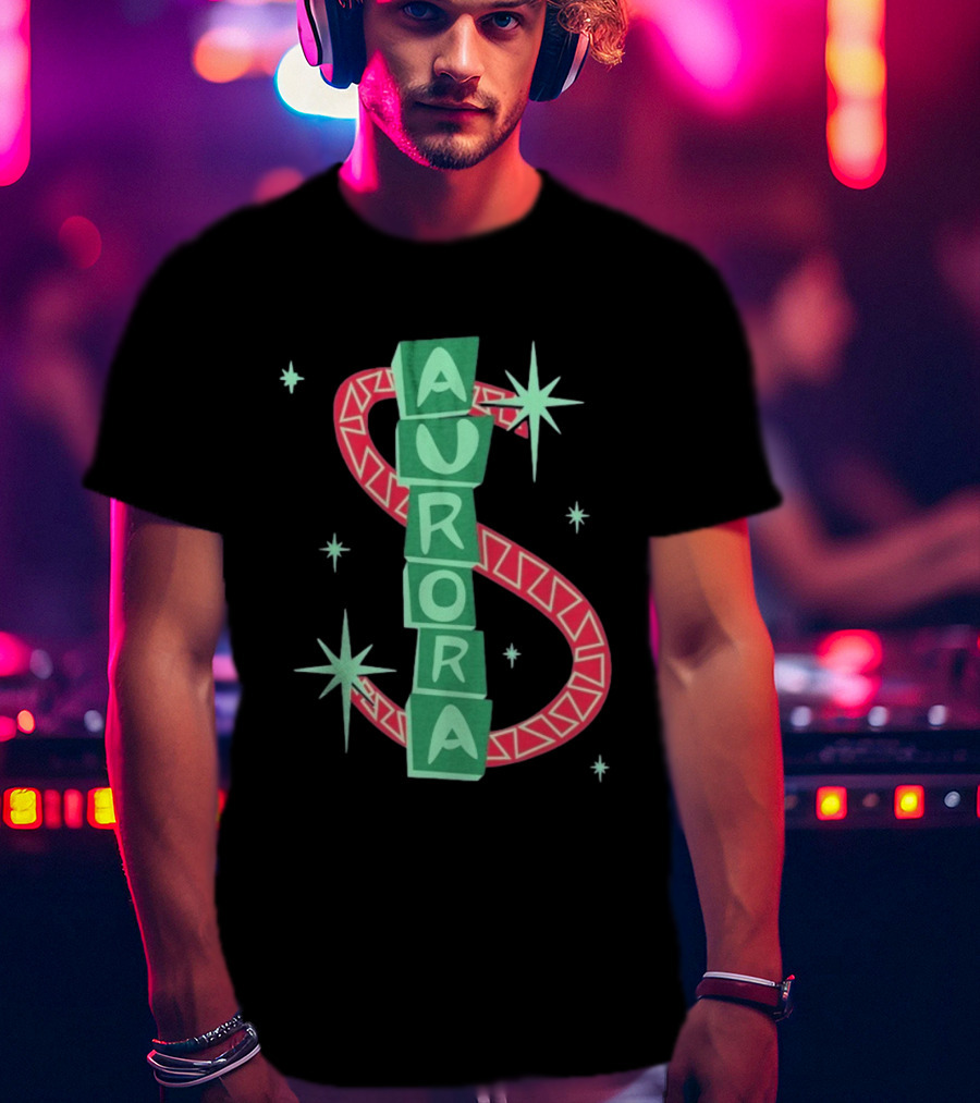 Superjumbo Aurora Retro Space Northgate Aesthetic T-Shirt