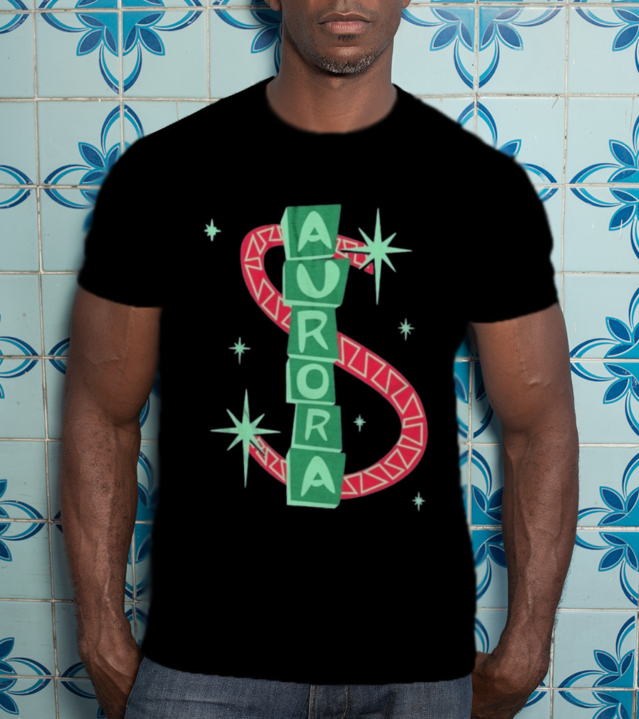 Superjumbo Aurora Retro Space Northgate Aesthetic T-Shirt
