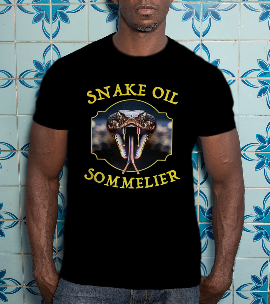 Snake Oil Sommelier Venomous Humor Vintage Style Retro Viper & Syringe T-Shirt