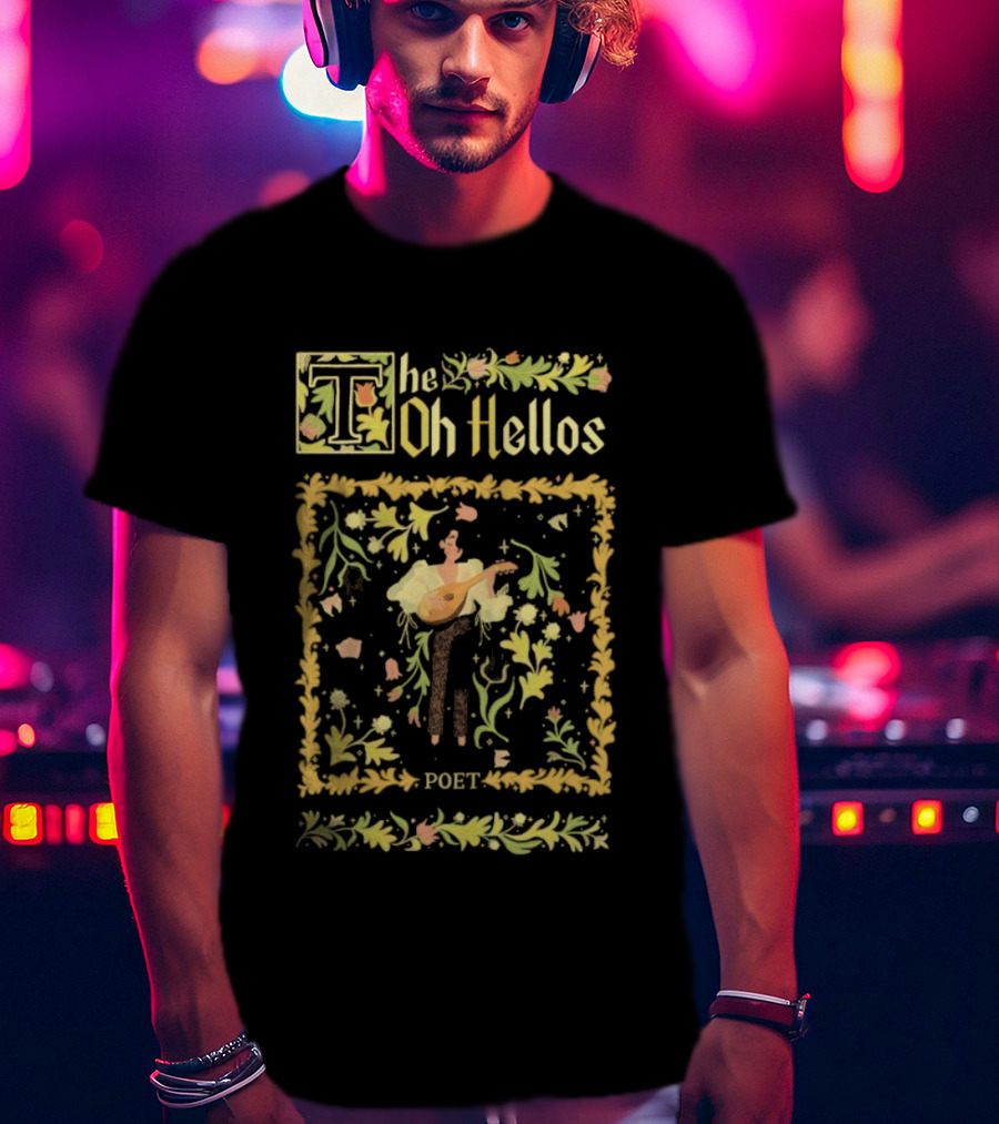 The Oh Hellos Poet Floral Border Musician Graphic T-Shirt