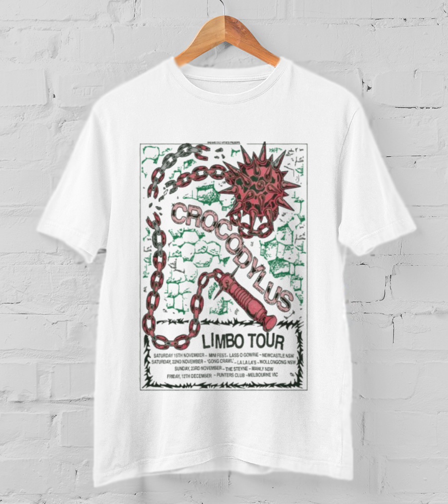 Crocodylus Limbo Tour 2025 Concert Dates Cities Tour Chain Mace Graphic T-Shirt