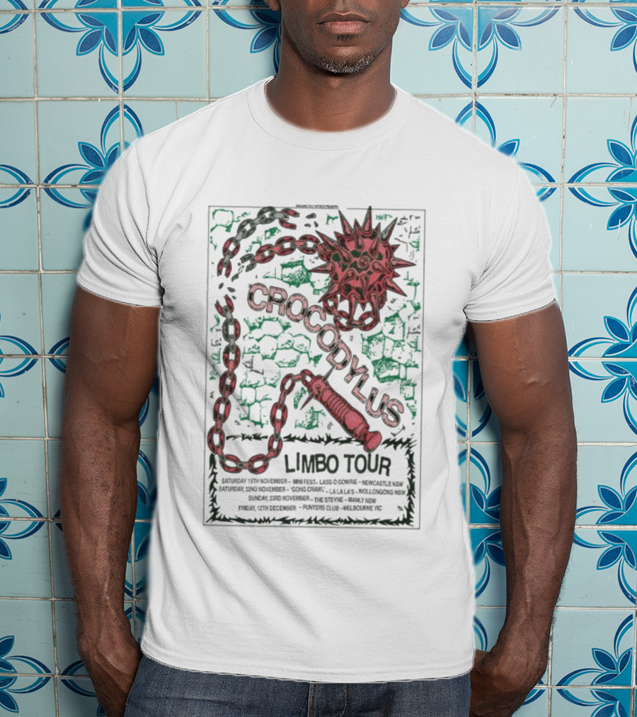 Crocodylus Limbo Tour 2025 Concert Dates Cities Tour Chain Mace Graphic T-Shirt