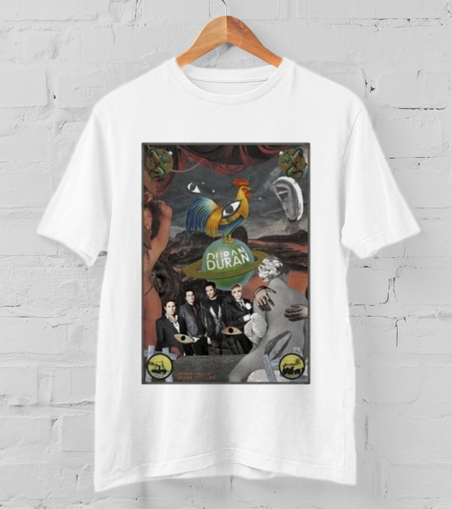 Duran Duran Yokoo Rooster Surreal Collage Vintage Style T-Shirt