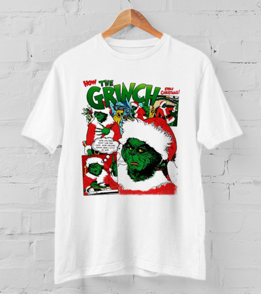 How The Grinch Stole Christmas Story Grinch Movie Scenes Holiday Style T-Shirt