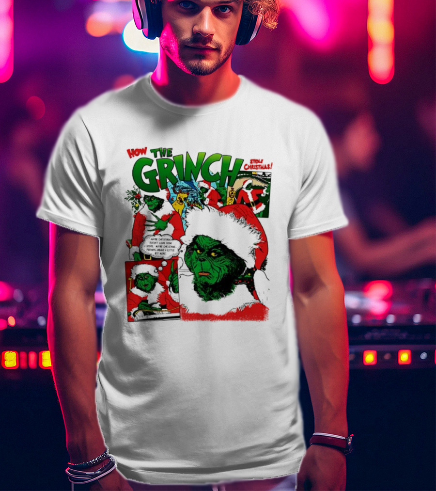 How The Grinch Stole Christmas Story Grinch Movie Scenes Holiday Style T-Shirt