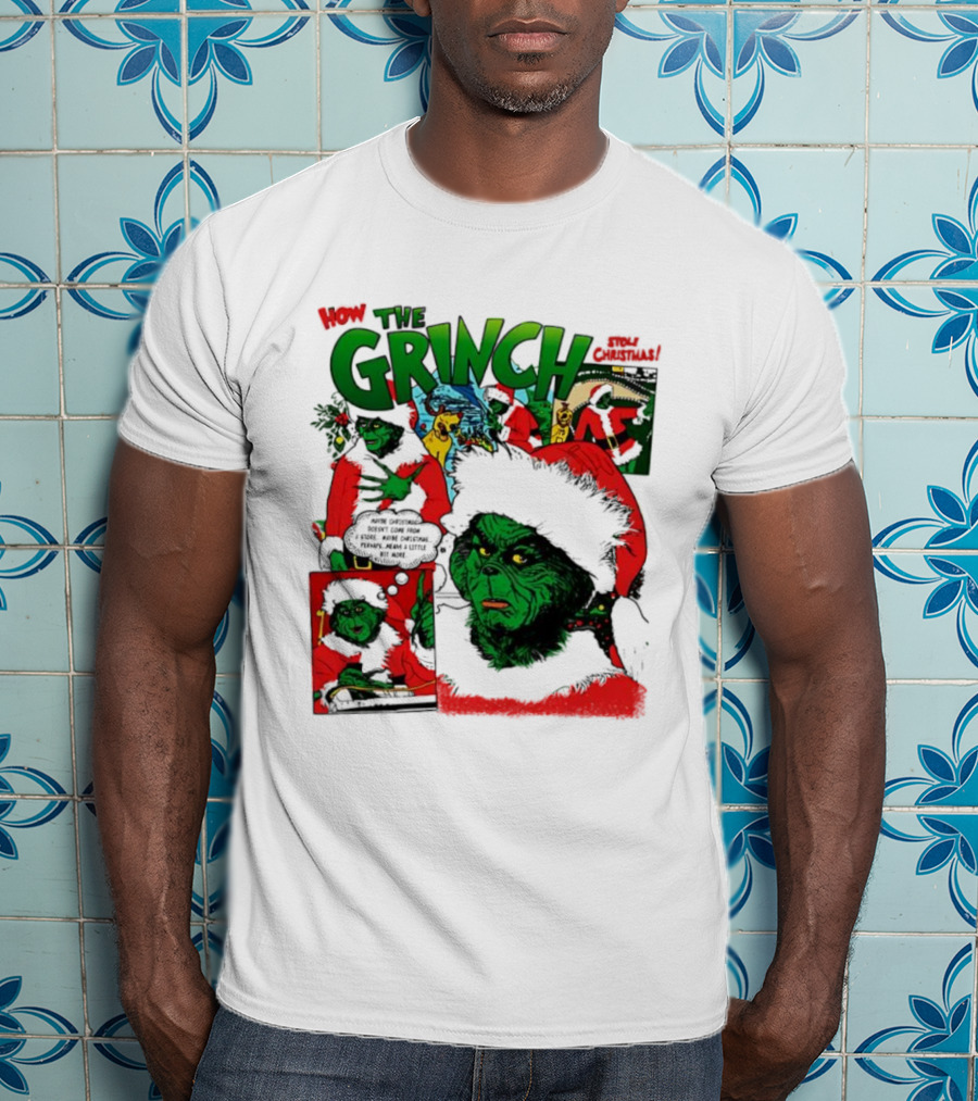 How The Grinch Stole Christmas Story Grinch Movie Scenes Holiday Style T-Shirt