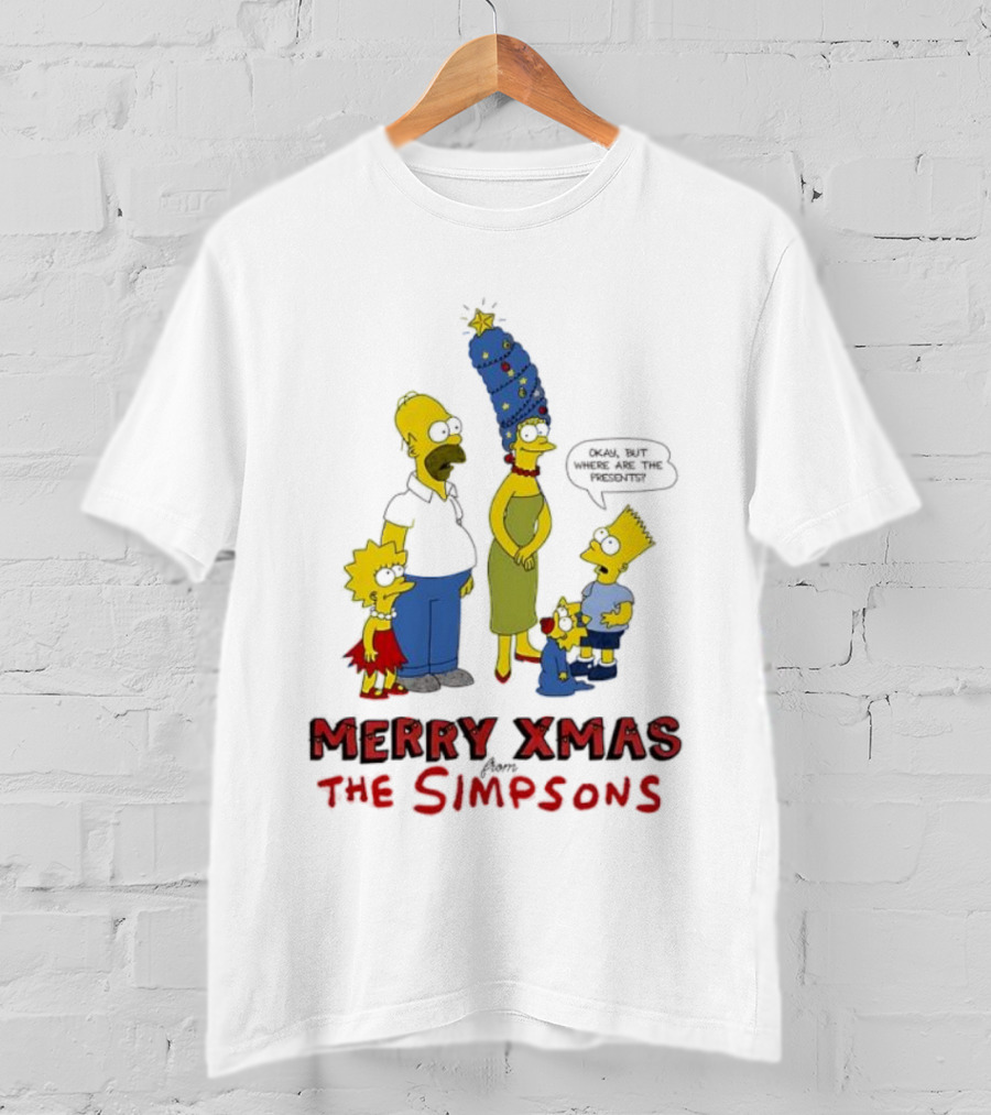 Merry Xmas The Simpsons Family Christmas Tree Hair T-Shirt
