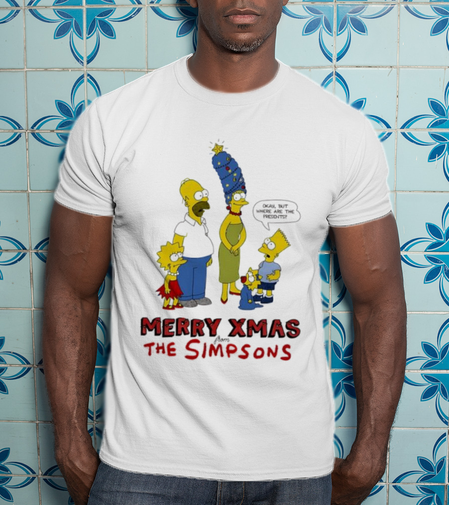 Merry Xmas The Simpsons Family Christmas Tree Hair T-Shirt