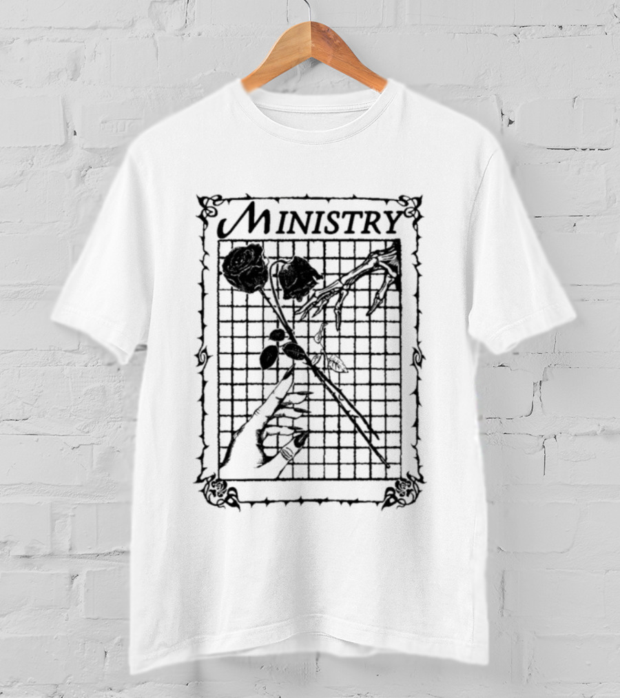 Ministry Roses Skeleton Hands T-Shirt